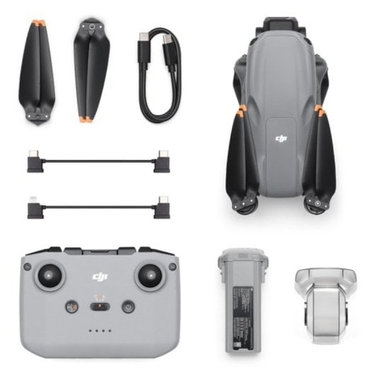 DJI Air 3s RC-N3 4 Rotoren Quadrocopter 50 MP 3840 x 2160 Pixel 4276 mAh Grau