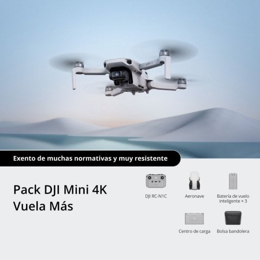 DJI Mini 4K Fly More Combo 4 Rotoren Quadrocopter 12 MP 3840 x 2160 Pixel 2250 mAh Grau