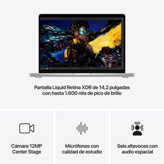 Apple MacBook Pro Apple M4 10 Núcleos/16GB/1TB SSD/GPU 10 Núcleos/14" Plata