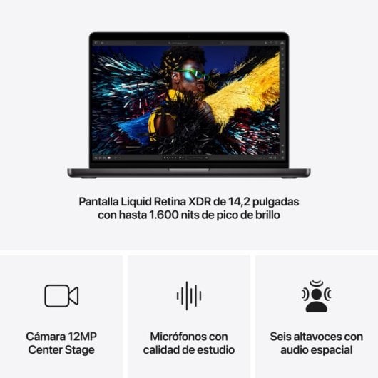 Apple MacBook Pro Apple M4 Pro 14 Núcleos/24GB/1TB SSD/GPU 20 Núcleos/14" Negro Espacial
