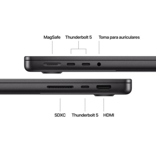 Apple MacBook Pro Apple M4 Pro 14 Núcleos/24GB/1TB SSD/GPU 20 Núcleos/14" Negro Espacial