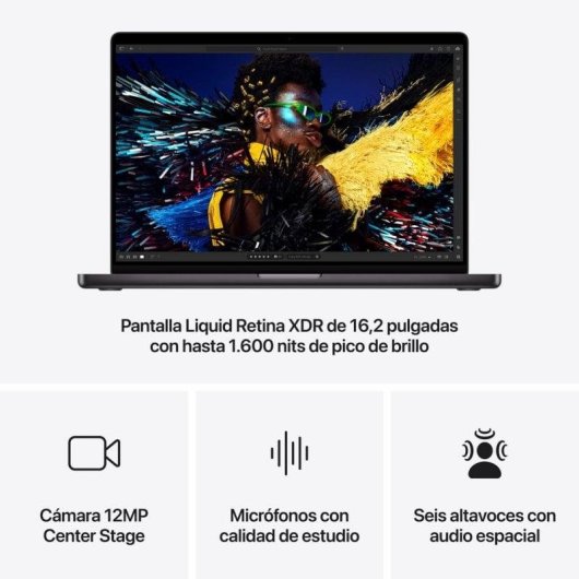 Portátil Apple MacBook Pro 16" M4 Pro 48GB 512GB SSD GPU 20 núcleos macOS Sequoia