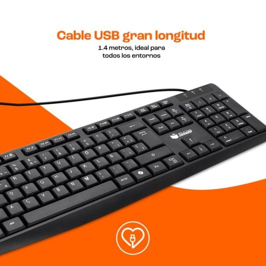 PcCom Essential MK20 Combo Teclado + Ratón con Copilot Negro
