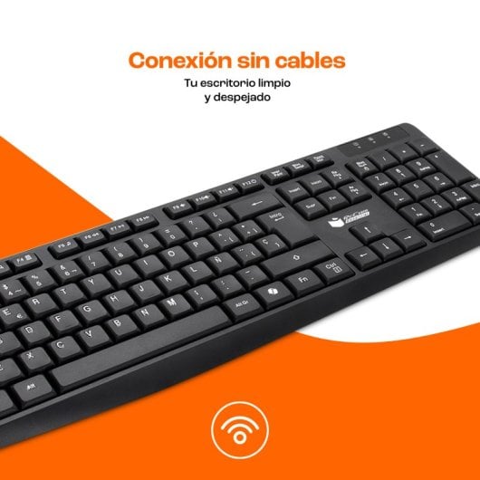Ensemble clavier et souris sans fil PcCom Essential MK20 avec copilote noir