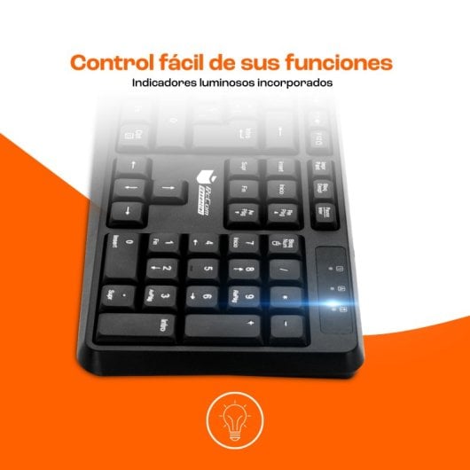 Ensemble clavier et souris sans fil PcCom Essential MK20 avec copilote noir