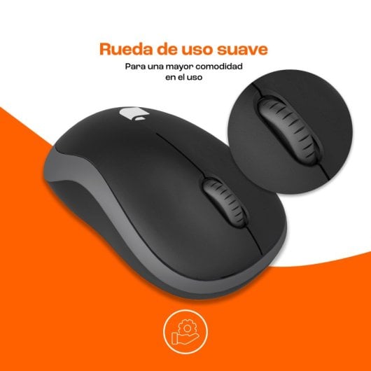 Mouse wireless PcCom Essential M20 1000DPI grigio