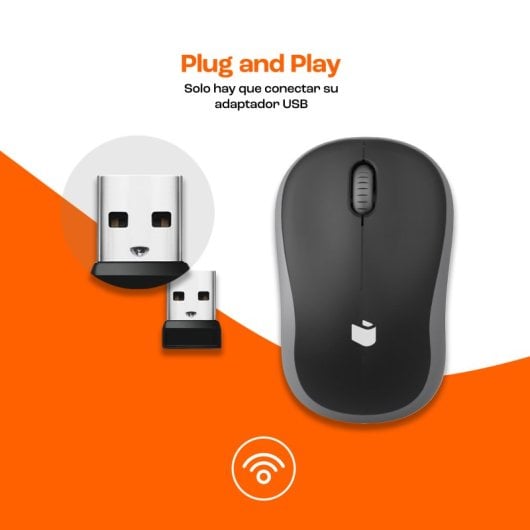 Mouse wireless PcCom Essential M20 1000DPI grigio