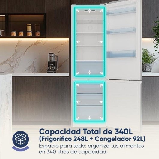 Origial ORICOMBI202NFIN Frigorífico Combi Total No Frost Clase E Inox