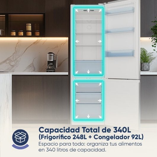 Origial ORICOMBI202NFIN Frigorífico Combi Total No Frost Clase E Inox
