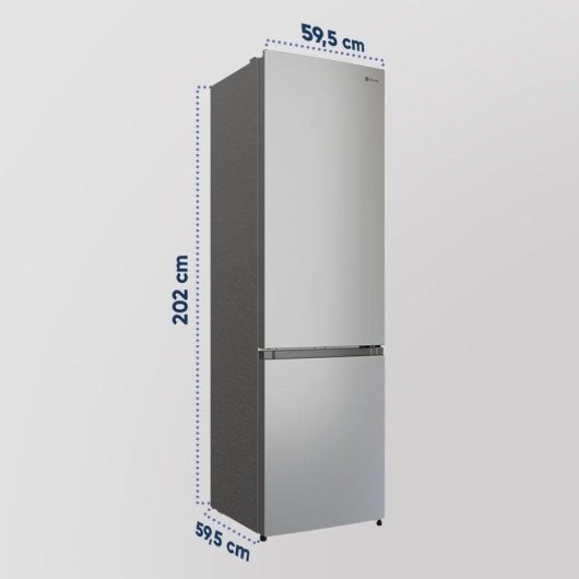 Origial ORICOMBI202NFIN Frigorífico Combi Total No Frost Clase E Inox