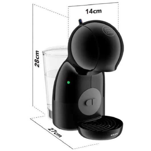 Máquina de café de cápsulas Krups Dolce Gusto Piccolo XS 0,8L 15 Bares preta