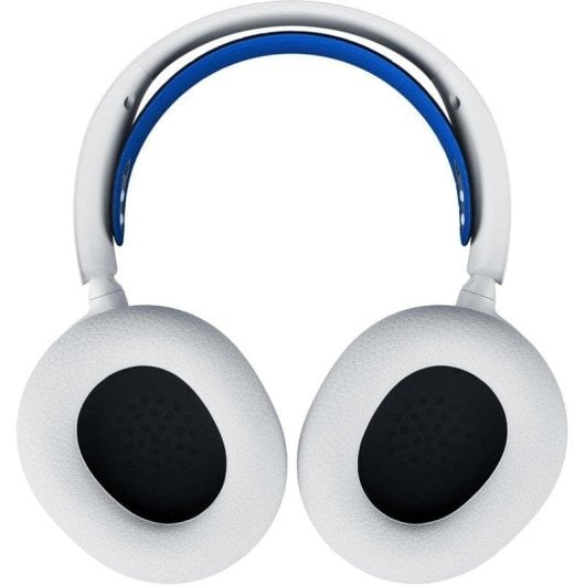 Casque Steelseries Arctis Nova 7P sans fil Bluetooth Gaming avec annulation de bruit IA blanc et bleu