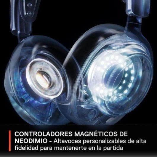 Casque Steelseries Arctis Nova 7P sans fil Bluetooth Gaming avec annulation de bruit IA blanc et bleu