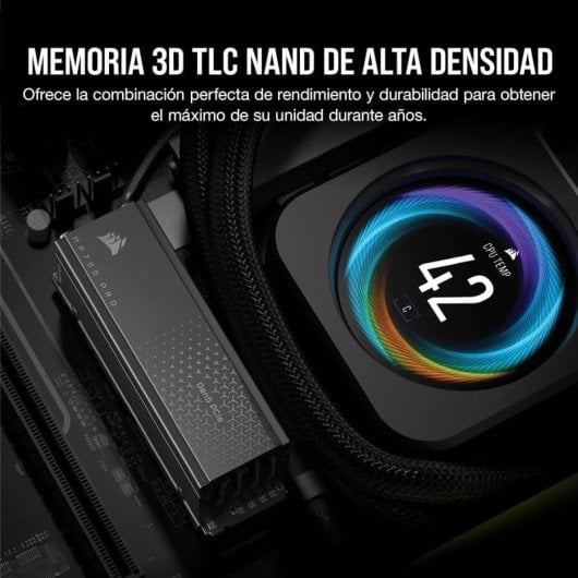 Disque SSD Corsair MP700 PRO 4 To PCIe M.2 NVMe 2.0 Gen5 x4 avec refroidisseur d'air