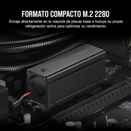 Disque SSD Corsair MP700 PRO 4 To PCIe M.2 NVMe 2.0 Gen5 x4 avec refroidisseur d'air