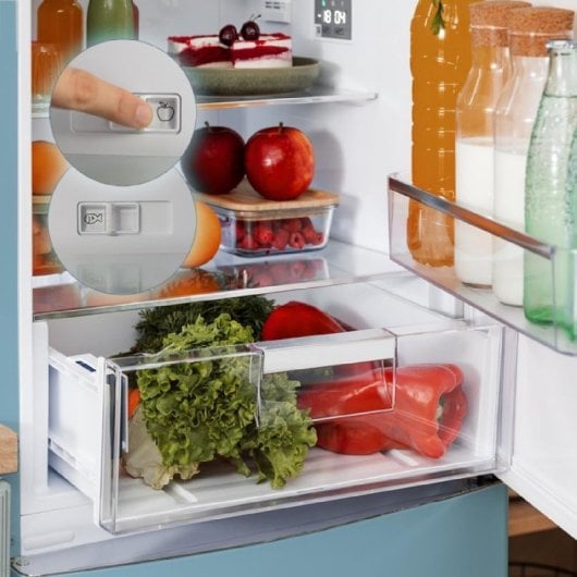 Cecotec Bolero CoolMarket Combi Origin 294+ Blue E Frigorífico Combi Retro E Azul