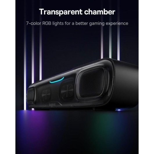 Soundbar Baseus AeQur DS10 2.0 5W Bluetooth USB-C RGB Schwarz