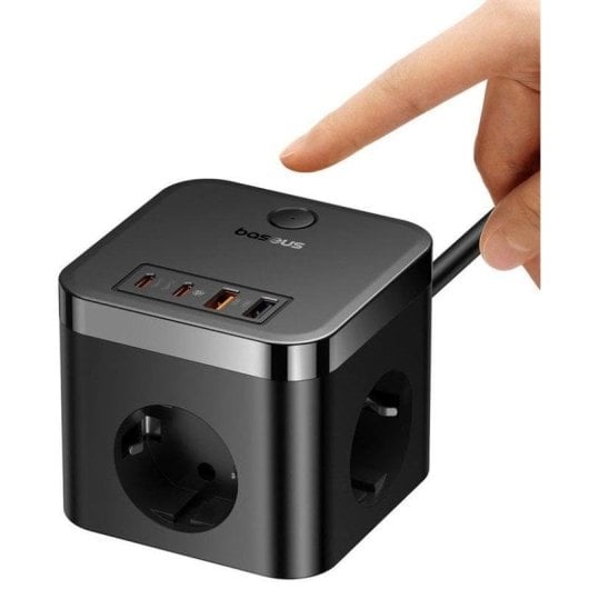 Steckdosenleiste Baseus PowerCombo Cube 3 Steckplätze 2 USB-A 2 USB-C mit Schutz
