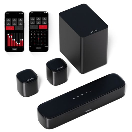Ultimea Aura A30 5.1 Virtual Surround Sound Bar mit Subwoofer und 2 250-W-Surround-Lautsprechern