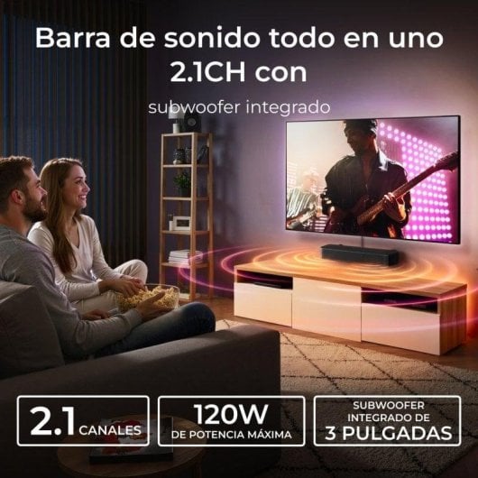 Barra de som Ultimea Poseidon M20 Bluetooth 120W com subwoofer integrado e app