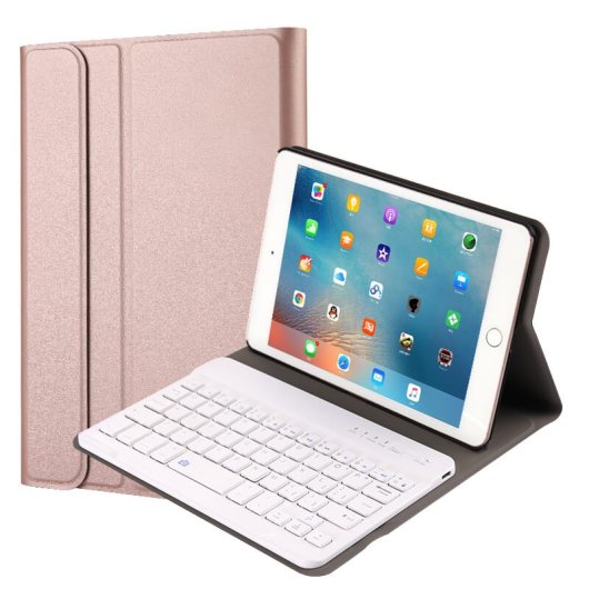 Royal Bailey FT1029 Funda Teclado con Bluetooth para Ipad Mini 4/5 Rosa