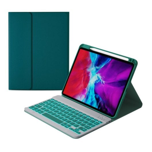 Royal Bailey HK-109D Capa com Teclado Bluetooth para iPad Air4 2020 10.9/ Pro 11(2021/20/18) Verde