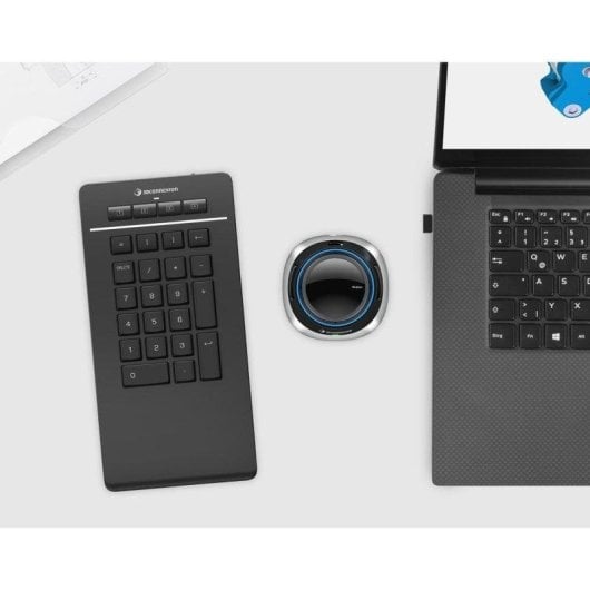 Tastatur 3Dconnexion Numpad Pro Bluetooth USB RF Wireless schwarz