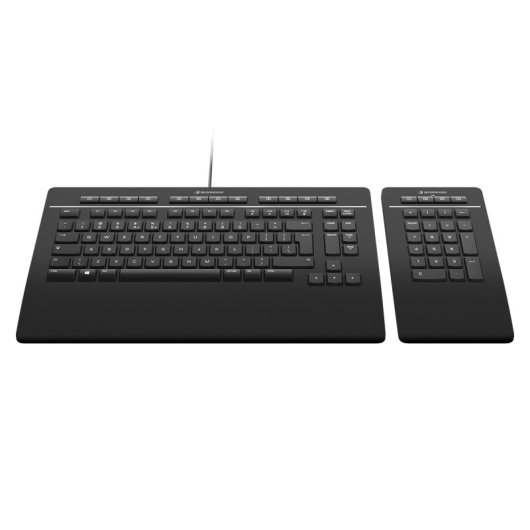 3Dconnexion Keyboard Pro Teclado + Teclado Numérico + RF Wireless + Bluetooth Francés Negro