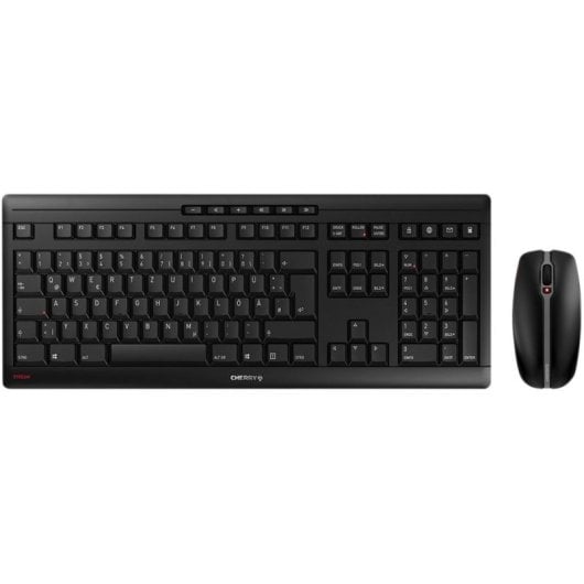 CHERRY STREAM DESKTOP - Ensemble clavier et souris - sans fil - 2.4 GHz - Francese - commutatore: CHERRY SX - nero