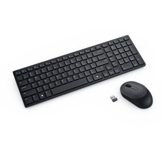 DELL KM555 Tastatur Maus enthalten Universal RF Wireless + Bluetooth AZERTY Französisch Schwarz