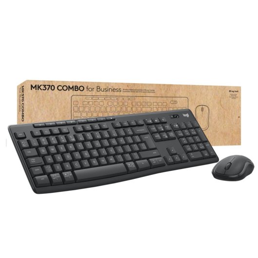 Logitech MK370 Combo for Business Teclado + Ratón RF Wireless + Bluetooth Teclado Francés Grafito