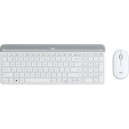 Logitech MK470 Tastatur Maus enthalten Büro RF Wireless AZERTY Französisch Weiß