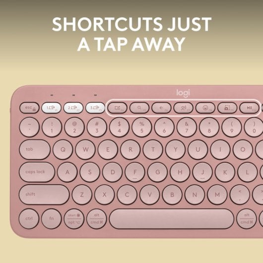 Logitech Pebble Keys 2 K380s clavier Universel RF sans fil + Bluetooth AZERTY Français Rose
