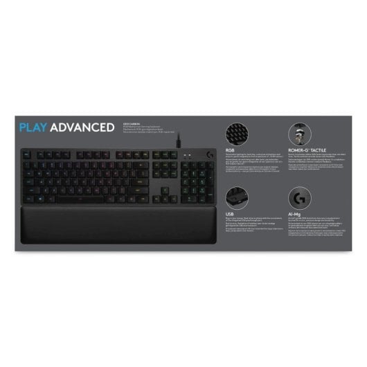 Logitech G G513 CARBON LIGHTSYNC RGB Teclado Mecánico GX Brown Teclado Francés