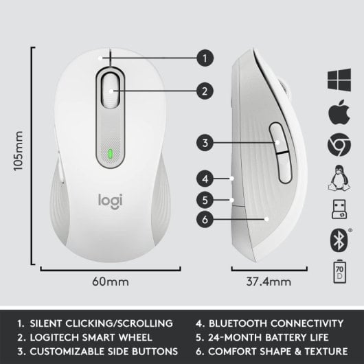 Logitech - Signature MK650 Combo pour entreprise - Blanc cassé - Français