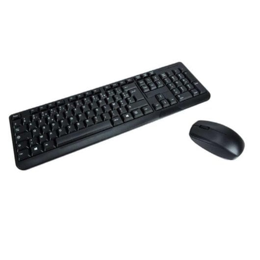Teclado MCL ACK-2012W/N inalámbrico completo AZERTY con ratón óptico 1200 DPI