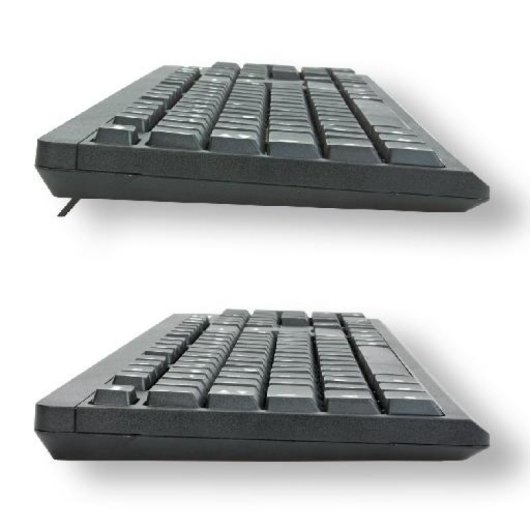 MCL Samar ACK-301W/N – Klavier – Sans Fil – 2,4 GHz – AZERTY – Französisch – Schwarz