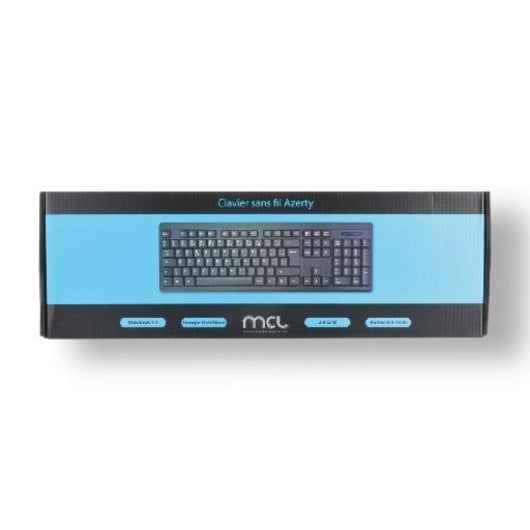 MCL Samar ACK-301W/N – Klavier – Sans Fil – 2,4 GHz – AZERTY – Französisch – Schwarz