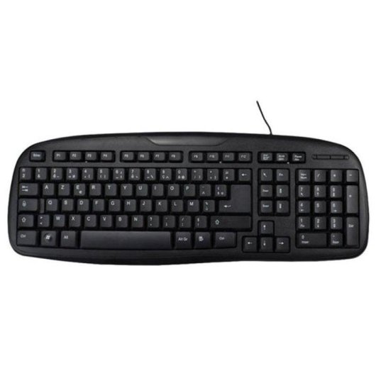 Teclado MCL ACK-298/N membrana completo AZERTY negro con cable USB 1,5 m
