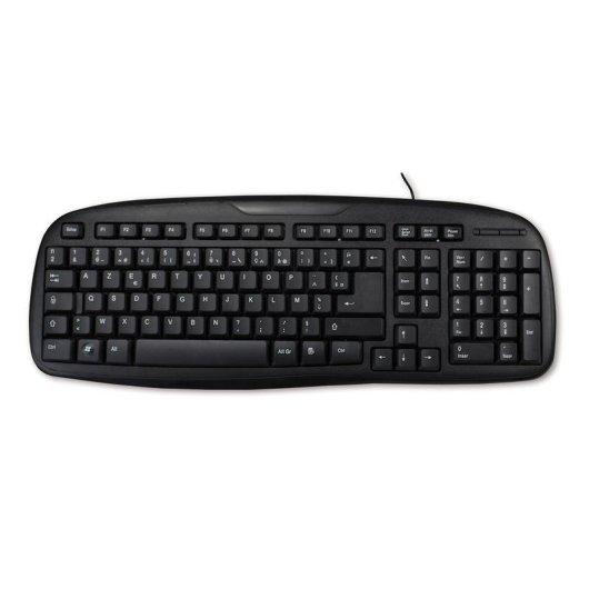 Teclado MCL ACK-298/N membrana completo AZERTY negro con cable USB 1,5 m