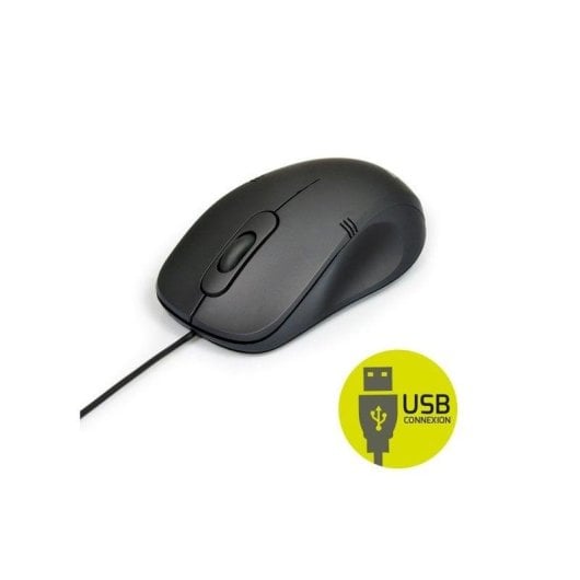 Clavier Port Designs 900900 à membrane AZERTY USB avec souris incluse noir