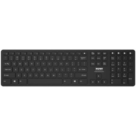 Port Designs 900903-UK clavier Bureau Bluetooth QWERTY Anglais britannique Noir