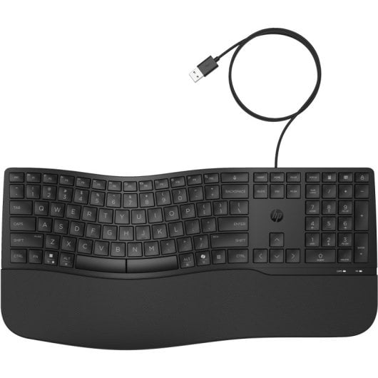 HP 485 Comfort Wired Keyboard teclado Oficina USB Negro