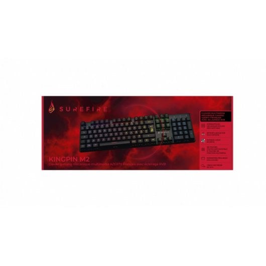 SureFire KingPin M2 tastiera Gaming USB AZERTY Francese Nero, Metallico