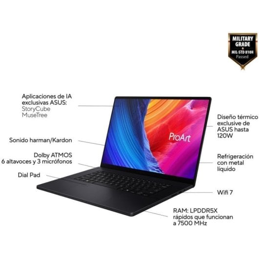 ASUS ProArt P16 H7606WI-ME083X AMD Ryzen AI 9 HX 370/64GB/2TB SSD/RTX 4070/16" Tactile (FR)