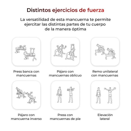 Ksix Halter Ajustável 25Kg com 8 Discos Incluídos Punho Ergonómico e Design Compacto Preto