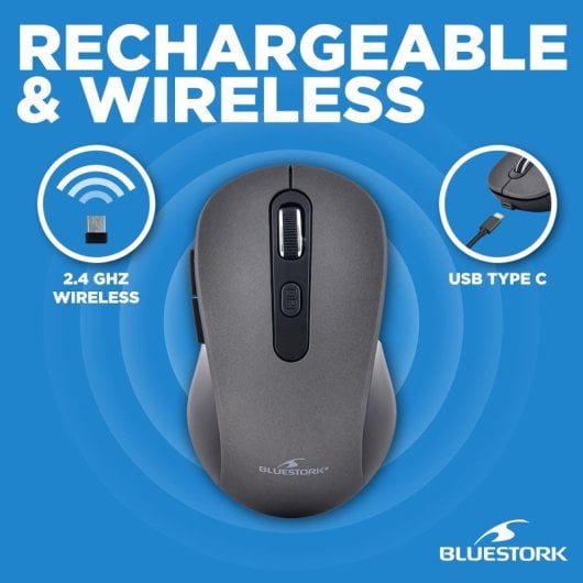 Souris optique sans fil Bluestork Office 70 WL 1600 DPI bleue