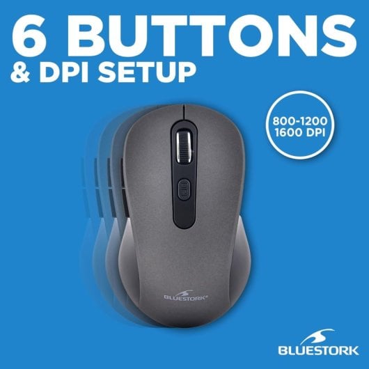 Souris optique sans fil Bluestork Office 70 WL 1600 DPI bleue