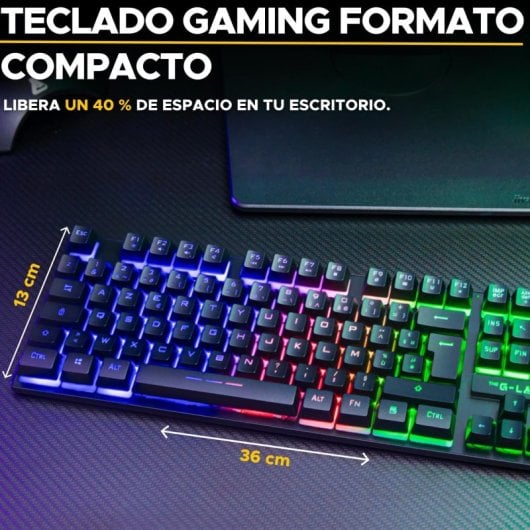 Die kabellose Gaming-Tastatur G-Lab Keyz Caesium TKL WL RGB Schwarz