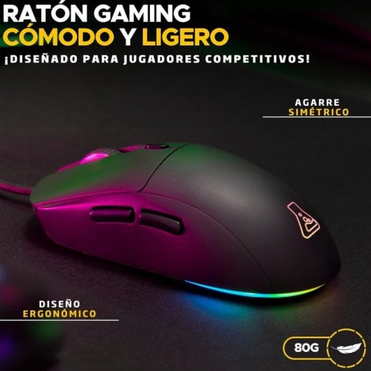 Mouse da gioco G-Lab Kult Cobalt 12800 DPI nero